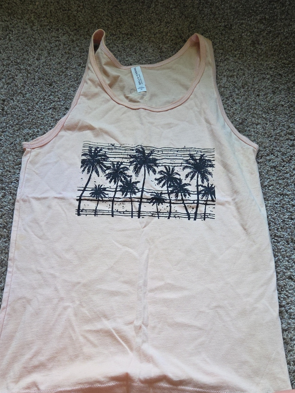 Bella Canvas Light Peach Scoop Neck Tank